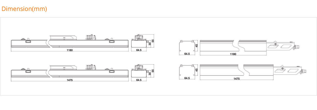 Product Dimension - T28 Liner Trunking System