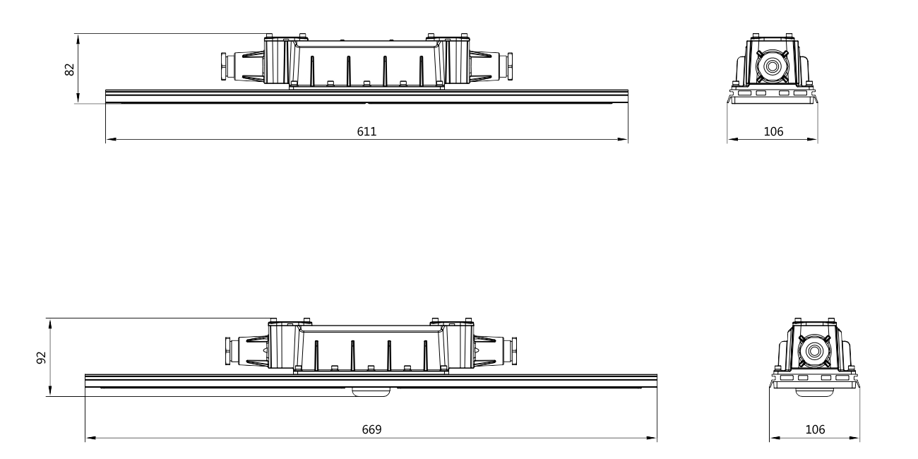 HL162 LED Linear Fixture for Hazardous Area