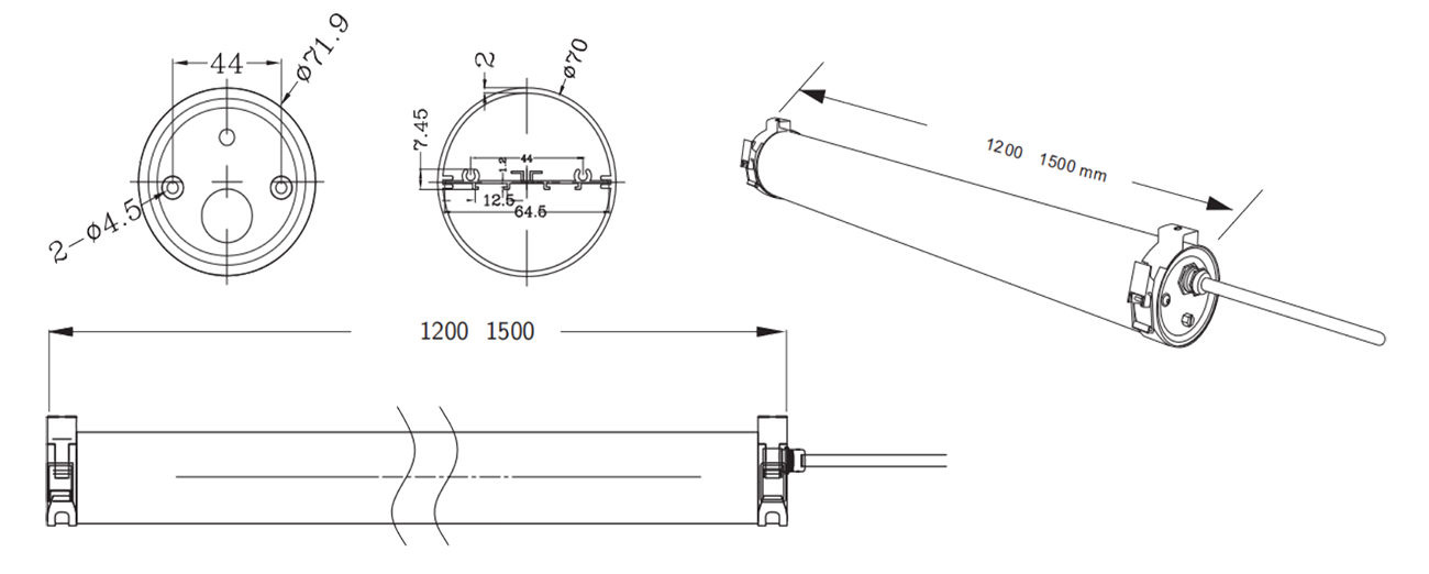 T582 Anti-corrosion LED Tri-proof Light